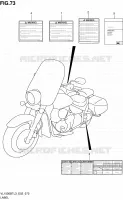 LABEL (VL1500BTL3 E02) for Suzuki INTRUDER 1500 2013