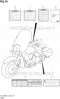 LABEL (VL1500BTL3 E19) for Suzuki INTRUDER 1500 2013
