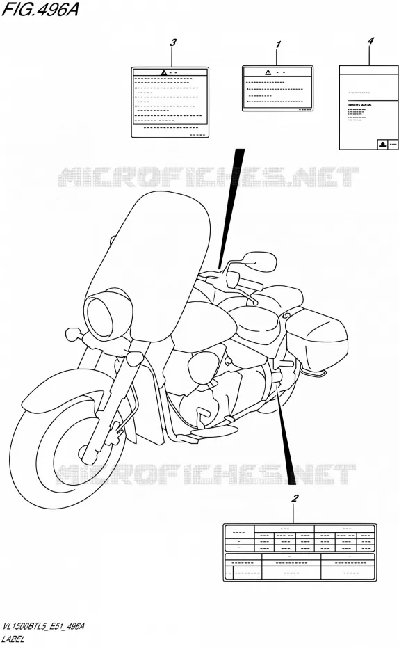 LABEL Suzuki MOTO 1500 INTRUDER 2015  VL1500BT L5 (E51)