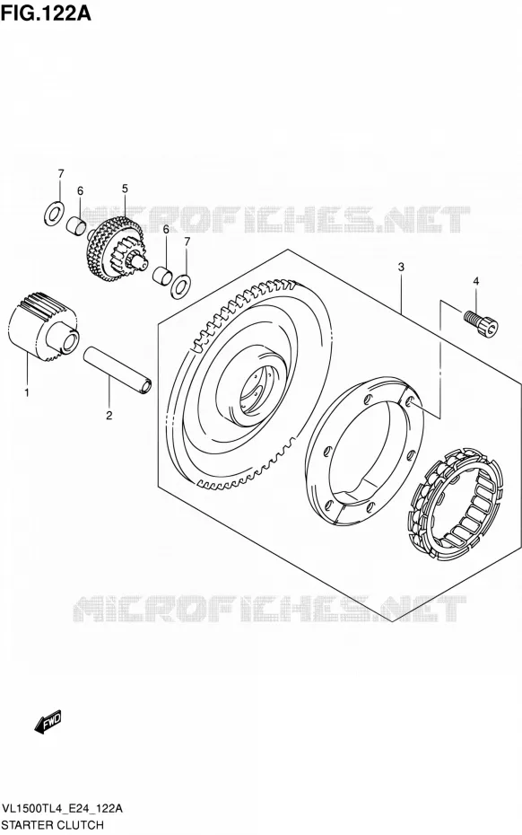 STARTER MOTOR CLUTCH Suzuki MOTO 1500 BOULEVARD 2014  VL1500T L4 (E24)