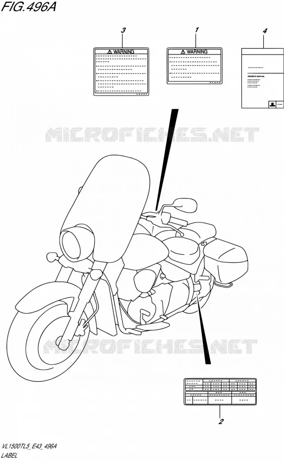 LABEL Suzuki MOTO 1500 BOULEVARD 2015  VL1500T L5 (E43)