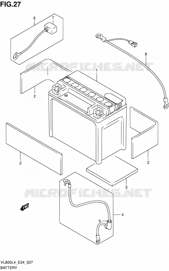 BATTERY Suzuki MOTO 800 INTRUDER 2014  VL800 L4/VL800T L4