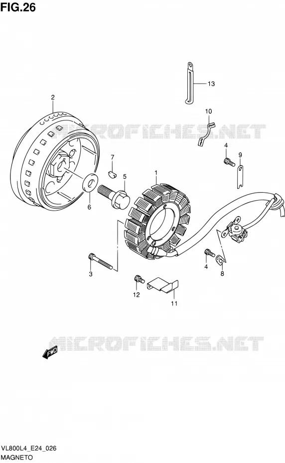 IGNITION Suzuki MOTO 800 INTRUDER 2014  VL800 L4/VL800T L4