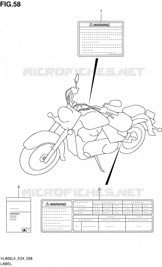 LABEL (VL800L4 E24) Suzuki MOTO 800 INTRUDER 2014  VL800 L4/VL800T L4