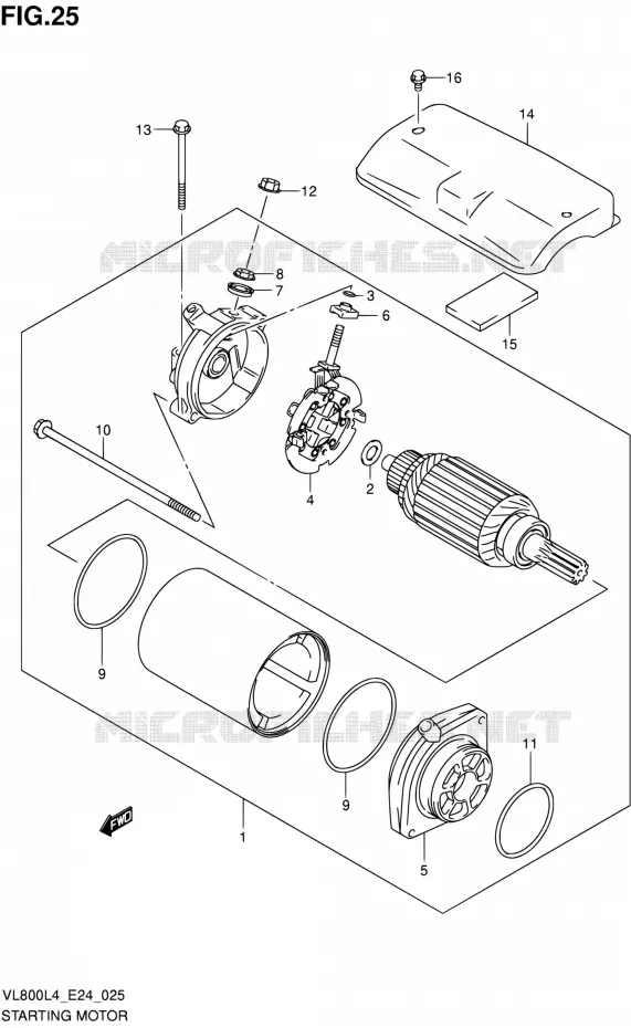 STARTER MOTOR Suzuki MOTO 800 INTRUDER 2014  VL800 L4/VL800T L4