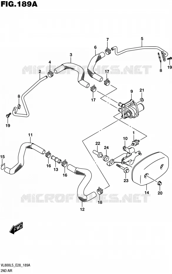 ANTI POLLUTION SYSTEM Suzuki MOTO 800 BOULEVARD 2015  VL800 L5 (E28)