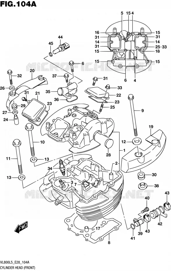 CYLINDER HEAD (AVT) Suzuki MOTO 800 BOULEVARD 2015  VL800 L5 (E28)