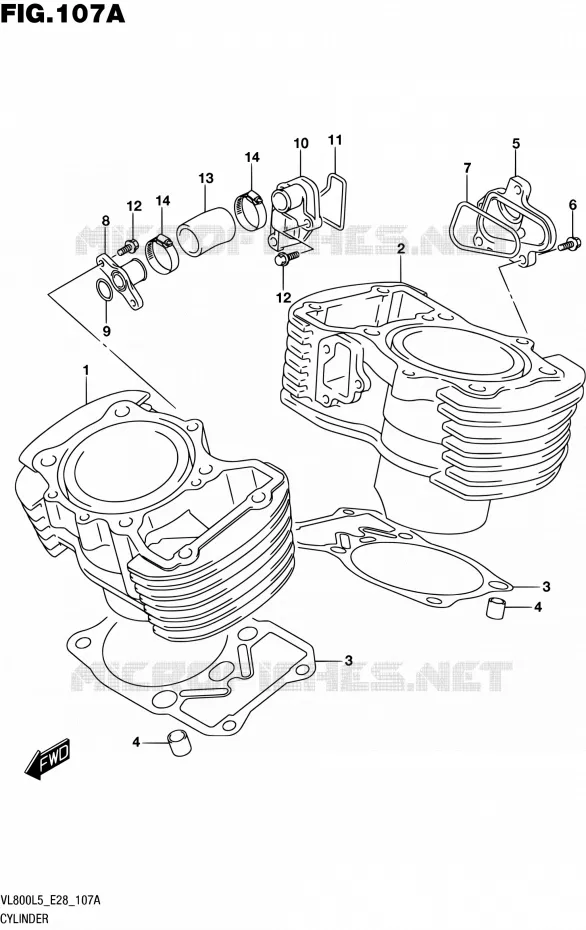 CYLINDER Suzuki MOTO 800 BOULEVARD 2015  VL800 L5 (E28)