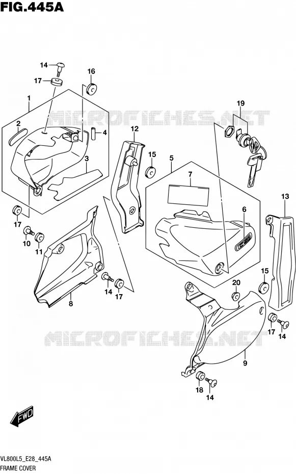 REAR FAIRING Suzuki MOTO 800 BOULEVARD 2015  VL800 L5 (E28)