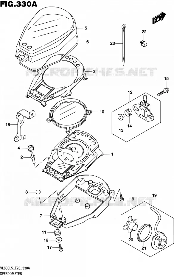 SPEEDOMETER Suzuki MOTO 800 BOULEVARD 2015  VL800 L5 (E28)