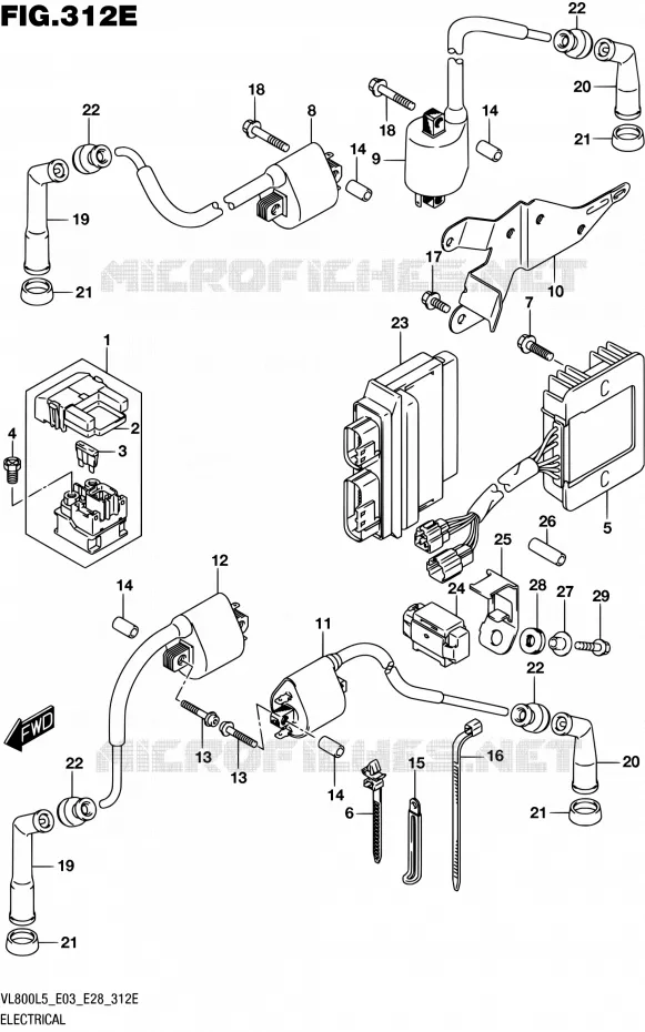 ELECTRICAL (VL800TL5 E33) Suzuki MOTO 800 BOULEVARD 2015  VL800 L5/VL800T L5