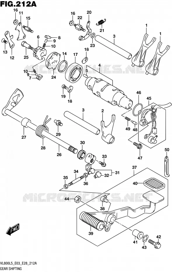 GEAR SHIFTING ASSY Suzuki MOTO 800 BOULEVARD 2015  VL800 L5/VL800T L5