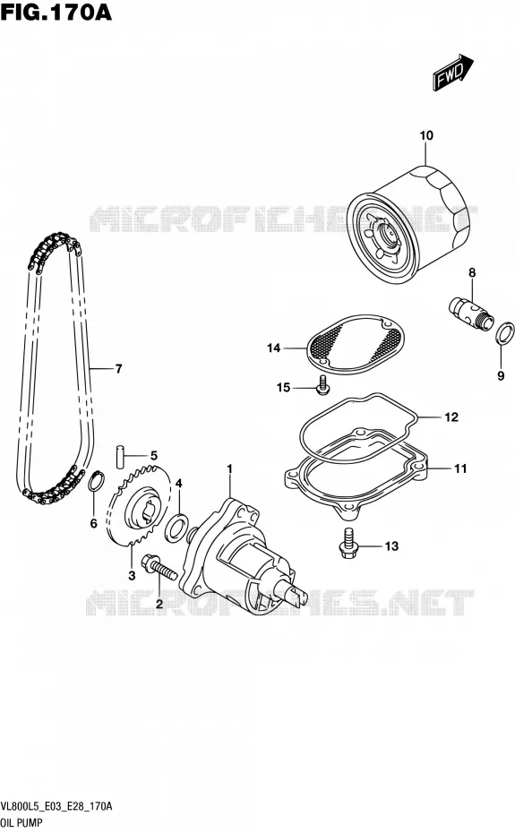 OIL PUMP Suzuki MOTO 800 BOULEVARD 2015  VL800 L5/VL800T L5