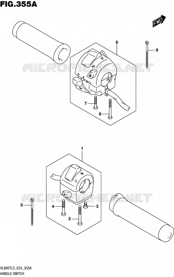 SWITCHES Suzuki MOTO 800 BOULEVARD 2015  VL800T L5 (E24)