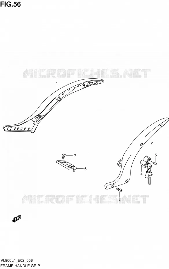 FRAME HANDLE GRIP Suzuki MOTO 800 INTRUDER 2014  VL80UE L4 (E19)