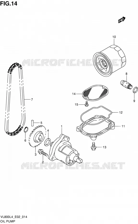 OIL PUMP Suzuki MOTO 800 INTRUDER 2014  VL80UE L4 (E19)