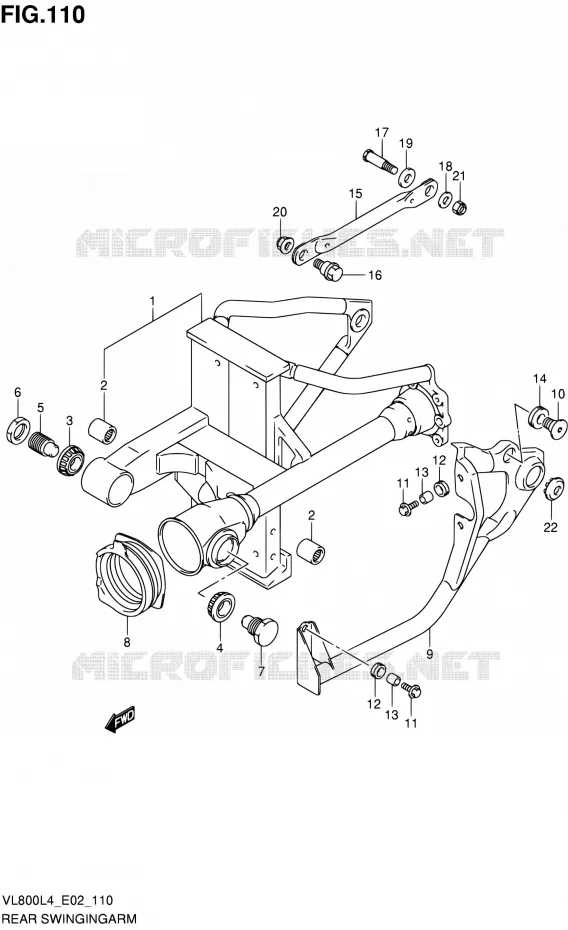 SWINGARM Suzuki MOTO 800 INTRUDER 2014  VL80UE L4 (E19)