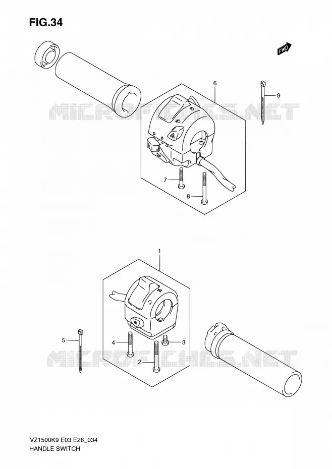 SWITCHES Suzuki MOTO 1500 BOULEVARD 2010  VZ1500 L0 (E33)
