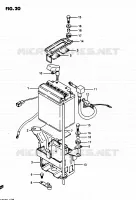 BATTERY for Suzuki QUADRUNNER 250 1985