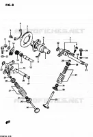 CAMSHAFT   VALVES for Suzuki QUADRUNNER 250 1985