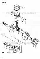 CRANKSHAFT for Suzuki QUADRUNNER 250 1985
