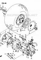 REAR WHEEL (RIGHT) for Suzuki QUADRUNNER 250 1985