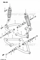 SHOCK ABSORBER   WISHBONE for Suzuki QUADRUNNER 250 1985