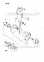 CRANKSHAFT for Suzuki QUADRACER 250 1991