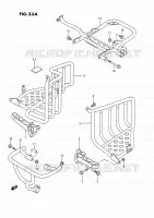 FOOTREST (MODELE M) for Suzuki QUADRACER 250 1991
