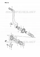 KICK STARTER for Suzuki QUADRACER 250 1991