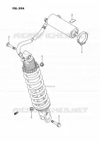 REAR SHOCK ABSORBER (MODELE M) for Suzuki QUADRACER 250 1991