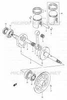 CRANKSHAFT for Suzuki QUADSPORT 80 2002