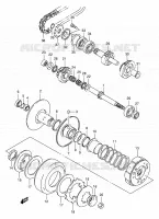 TRANSMISSION (2) for Suzuki QUADSPORT 80 2002