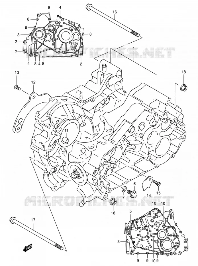 CASING Suzuki QUAD 400 EIGER 2007  LT-A400F K7 (P03,P28,P33)