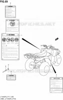 LABEL (LT A400FL2 P24) for Suzuki KINGQUAD 400 2012