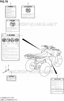 LABEL (LT A400FZL2 P17) for Suzuki KINGQUAD 400 2012