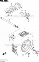 LEFT HAND REAR WHEEL for Suzuki KINGQUAD 400 2015