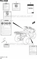 LABEL (LT A400FZL5 P17) for Suzuki KINGQUAD 400 2015