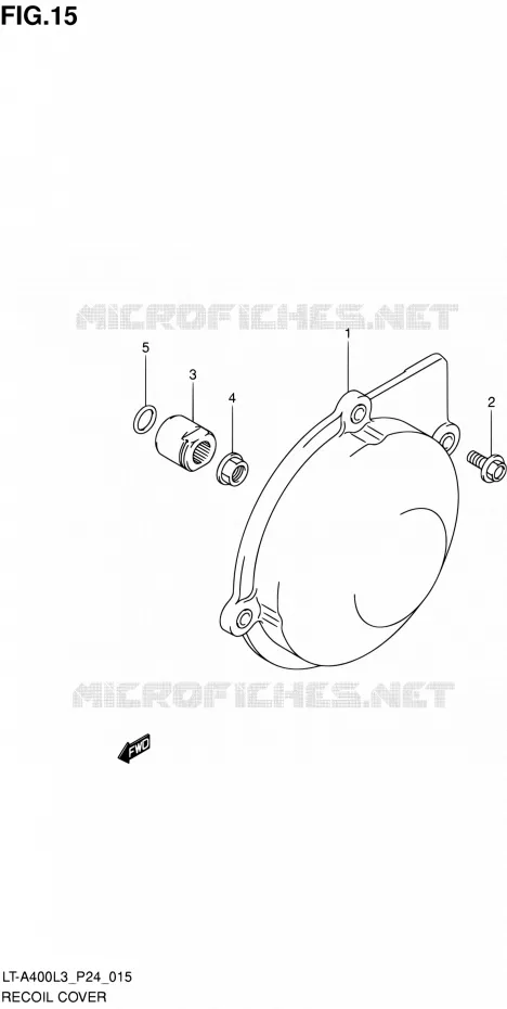 ALTERNATOR COVER Suzuki QUAD 400 KINGQUAD 2013  LT-A400 L3 (P24)