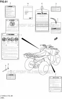 LABEL (LT A400L4 P33) for Suzuki KINGQUAD 400 2014