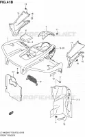 FRONT FENDER (MODEL L0) for Suzuki KINGQUAD 450 2010