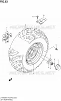 LEFT HAND REAR WHEEL for Suzuki KINGQUAD 450 2010