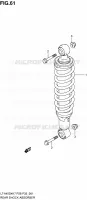 REAR SHOCK ABSORBER for Suzuki KINGQUAD 450 2010