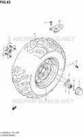 LEFT HAND REAR WHEEL for Suzuki KINGQUAD 500 2014