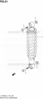 REAR SHOCK ABSORBER for Suzuki KINGQUAD 500 2014