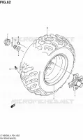 RIGHT HAND REAR WHEEL for Suzuki KINGQUAD 500 2014