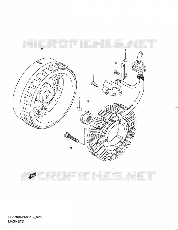 IGNITION Suzuki QUAD 500 KINGQUAD 2010  LT-A500XP L0 (P17,P24)