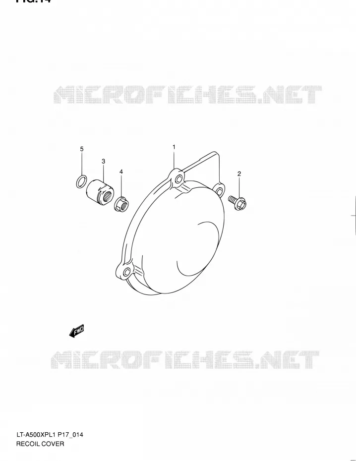 ALTERNATOR COVER Suzuki QUAD 500 KINGQUAD 2011  LT-A500XP L1 (P17,P24)