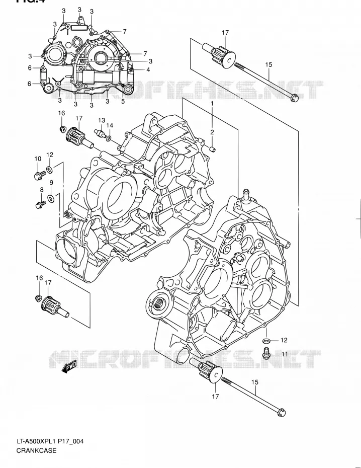 CASING Suzuki QUAD 500 KINGQUAD 2011  LT-A500XP L1 (P17,P24)