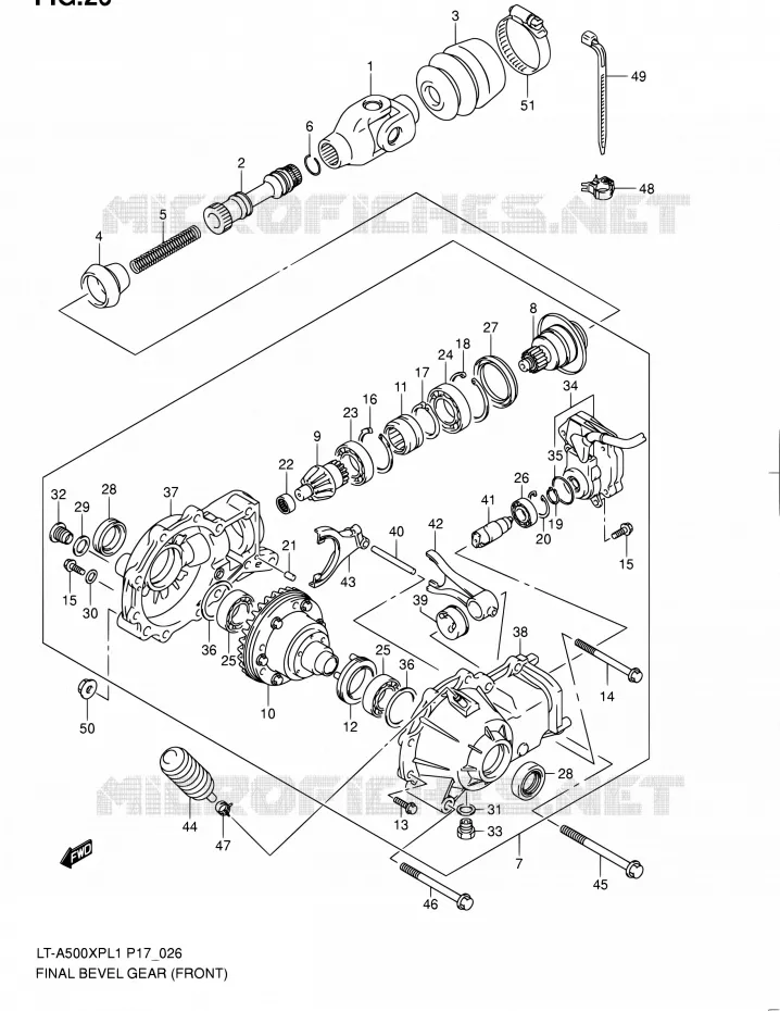 DRIVESHAFT (AVANT) Suzuki QUAD 500 KINGQUAD 2011  LT-A500XP L1 (P17,P24)